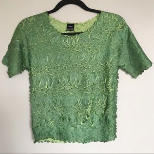 Magic It Fits! Green Magic Scarf Scrunchy Top OS